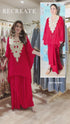 Kareena Ivory White Kaftan Top With Drape Skirt